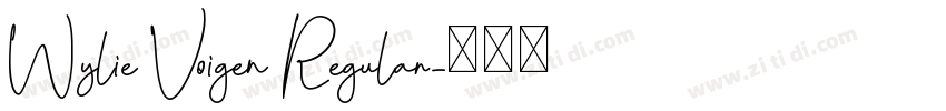 Wylie Voigen Regular字体转换